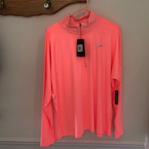Nike dry-fit running 1X 1/4 zip jacket/sweat top in tangerine. See t-shirts also